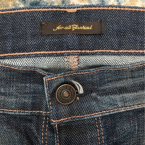 7 for all mankind button down denim skirt Jean skirt NWOT size 26 - Picture 4 of 8